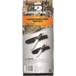Mossy Oak Leather Handle Knives 2 Pack -Camping Hardware Sales BCF 542783 04 hi res