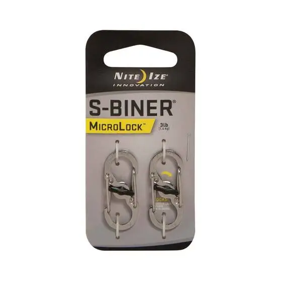 Nite Ize S Biner MicroLock 2 Pack Stainless 3 Nite Ize S Biner MicroLock 2 Pack Stainless