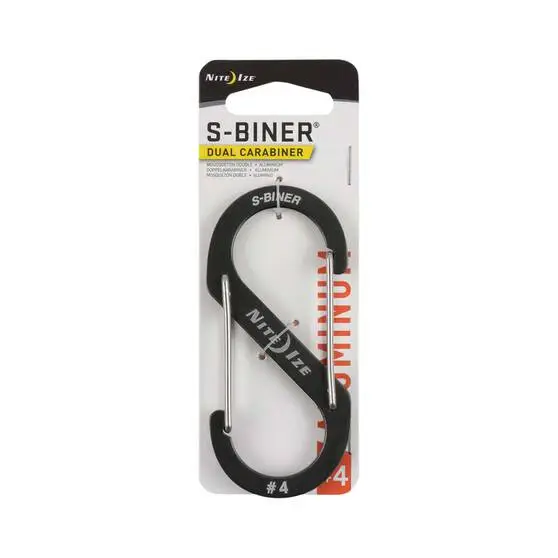 Nite Ize S Biner Dual Carabiner Aluminium No.4 Charcoal 3 Nite Ize S Biner Dual Carabiner Aluminium No.4 Charcoal
