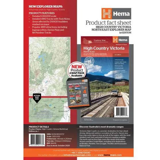 Hema High Country Vic - North East Map 3 Hema High Country Vic - North East Map