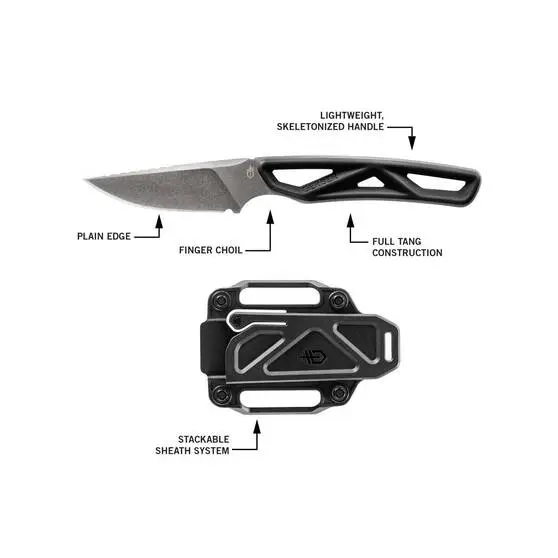 Gerber Exo Mod Fixed Blade Caper Knife Black 5 Gerber Exo Mod Fixed Blade Caper Knife Black - Image 3