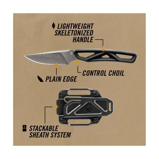 Gerber Exo Mod Fixed Blade Caper Knife Black 6 Gerber Exo Mod Fixed Blade Caper Knife Black - Image 4