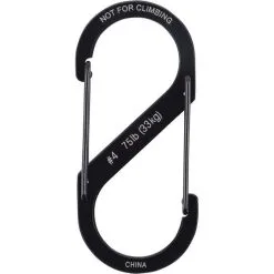 Nite Ize S-Biner Dual Carabiner No.4 Black 6 Nite Ize S-Biner Dual Carabiner No.4 Black -Camping Hardware Sales BCF 649430 02 hi res